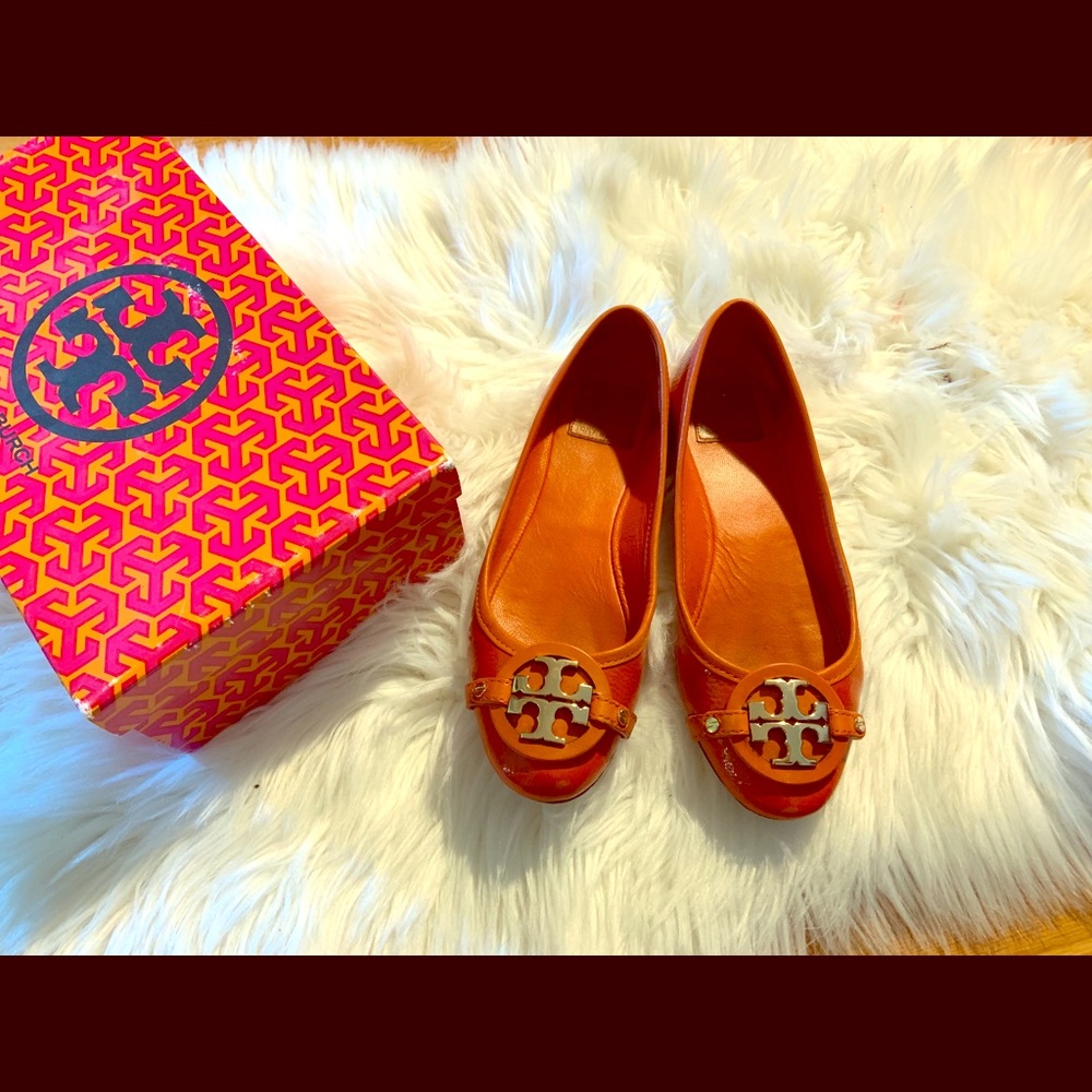 Tory Burch orange flats